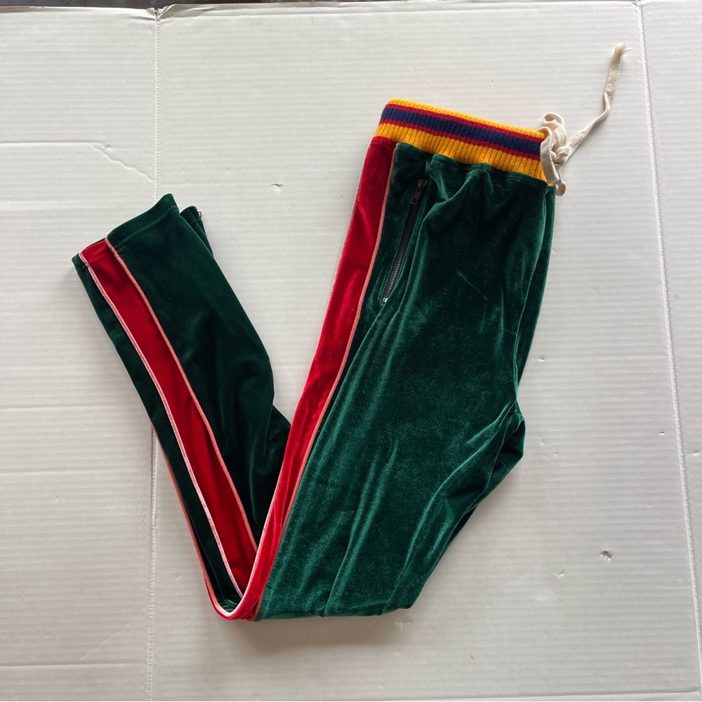 Hudson Green Navy Red Velour Tracksuit Men’s Size XL - Picture 10 of 15